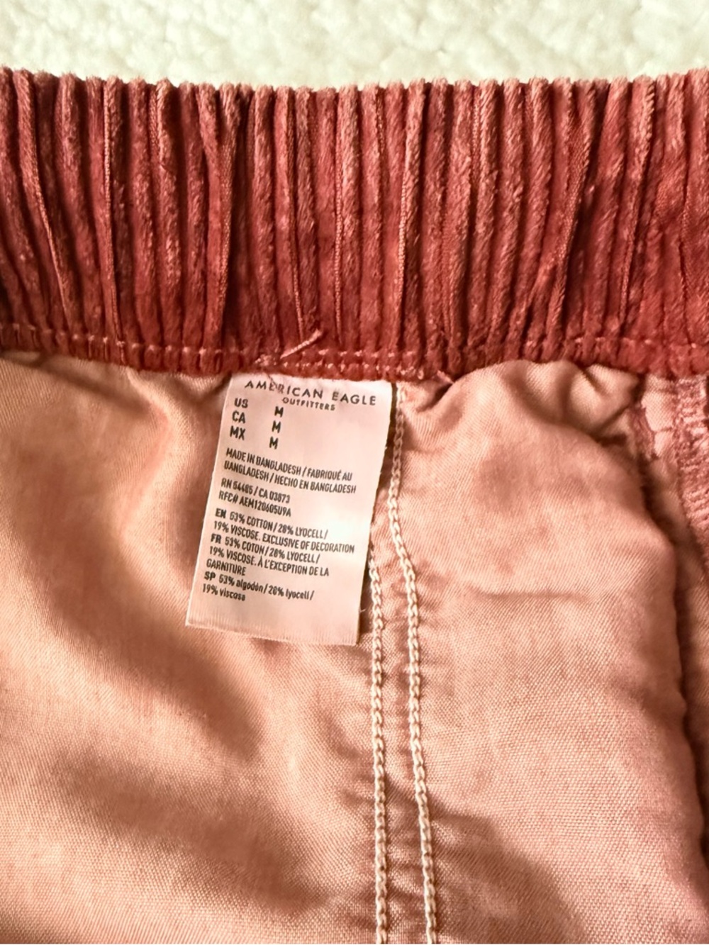 American Eagle Outfitters Stretch Corduroy Pants in Rusty Rose Size M - Picture 8 of 12